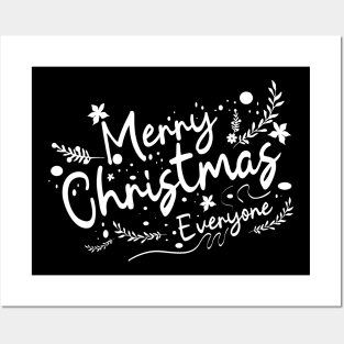 Merry christmas caligraphy Posters and Art